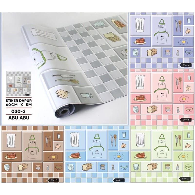 Wallpaper Sticker Dapur Anti Air 3meter / Minyak Panas / Kitchen Sticker Dinding