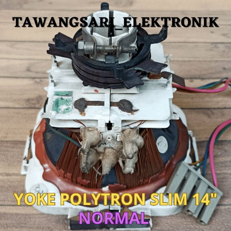 yuke konde polytron 14" slim normal sanggul tv polytron slim 14 inch normal