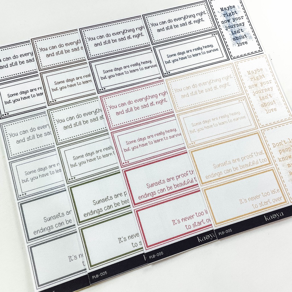 

8pcs Kertas Label Set Quotes 2 DIY Label Paper Bahan Kertas Jurnal by KaoyaShop