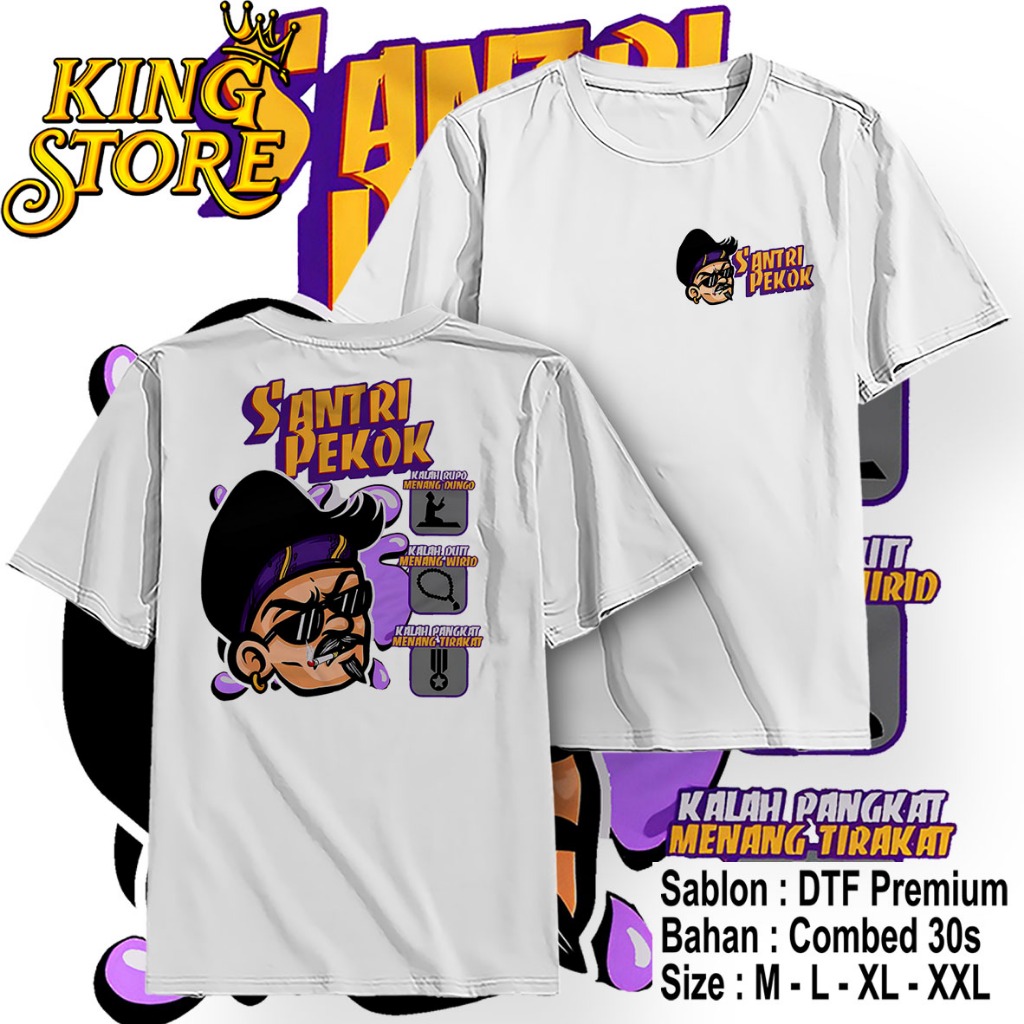 Kaos Santri Pekok Pendosa Yang Bertaubat Baju Kata Kata Santri Salafy Keren Syekhermania Dekengan