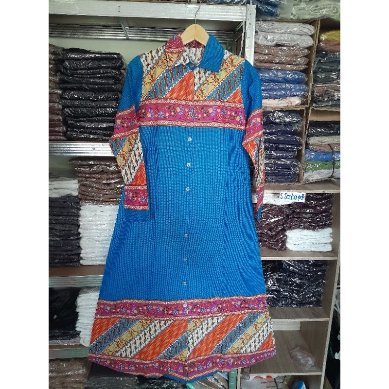 CUCI GUDANG SERBA 50RIBU GAMIS WANITA TERBARU GAMIS BATIK KATUN LD100