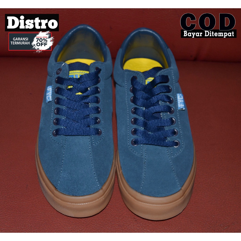 SNEAKERS ORIGINAL FYC Musac Navy Gum Suede harga flash sale termurah