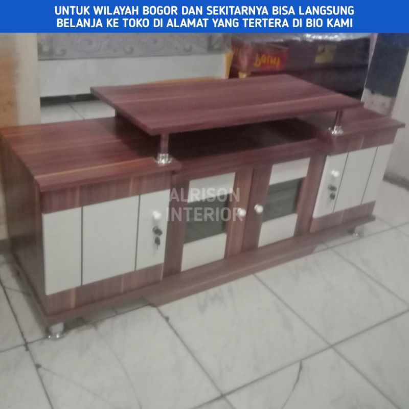 Buffet TV Rak TV Lemari Kabinet Minimalis kayu Olympic