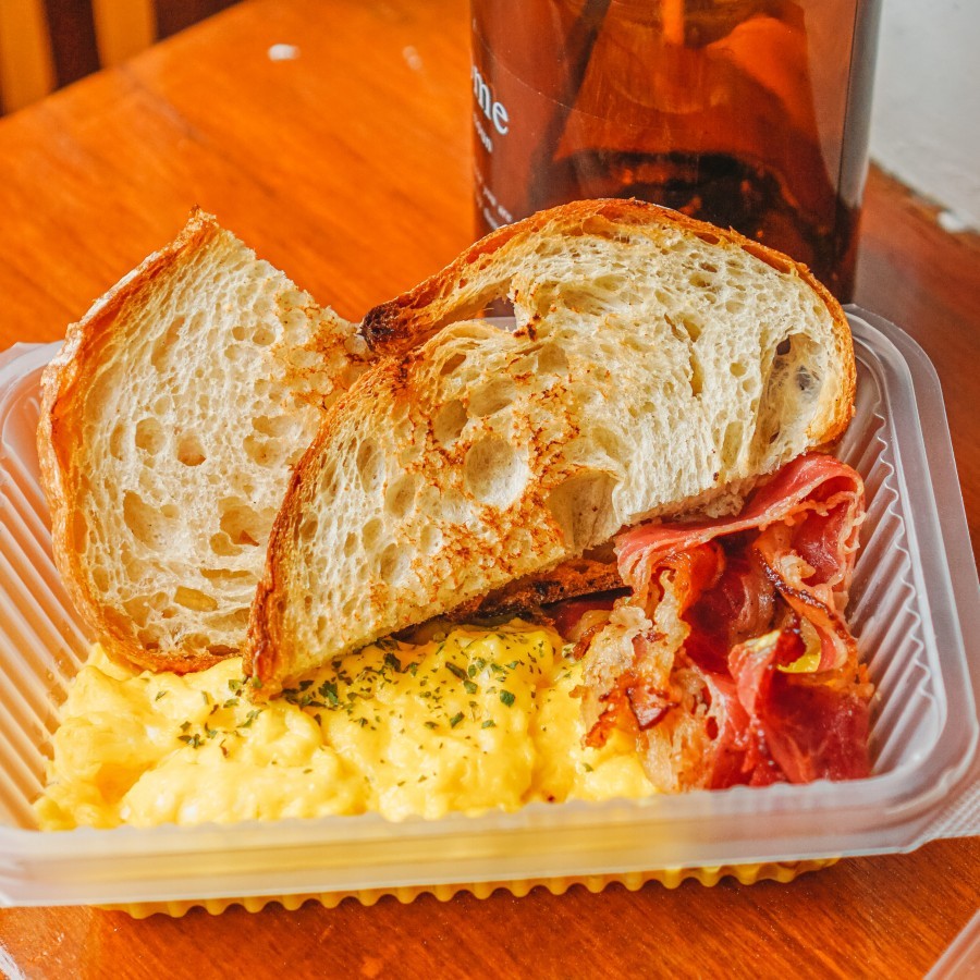 

Animo Bakery Scramble Egg Beef Brisket On Sourdough