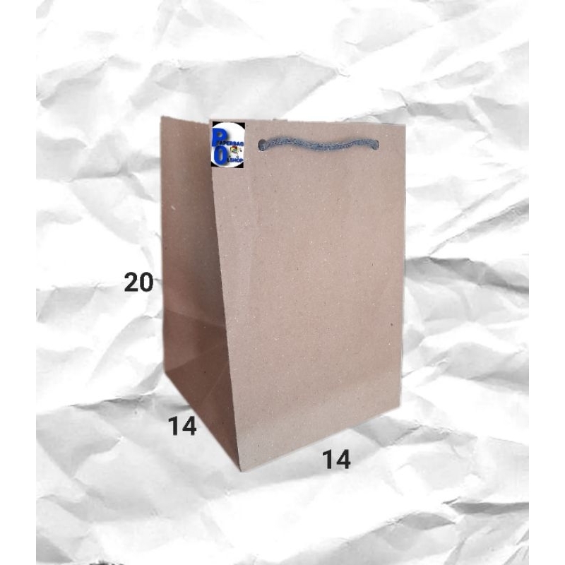 

paperbag pia 14x14x20 coklat isi 12 pc