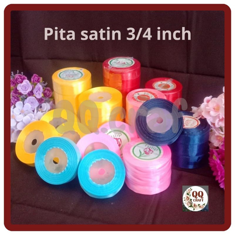 

Pita Satin ukuran 3/4 inch / 2cm
