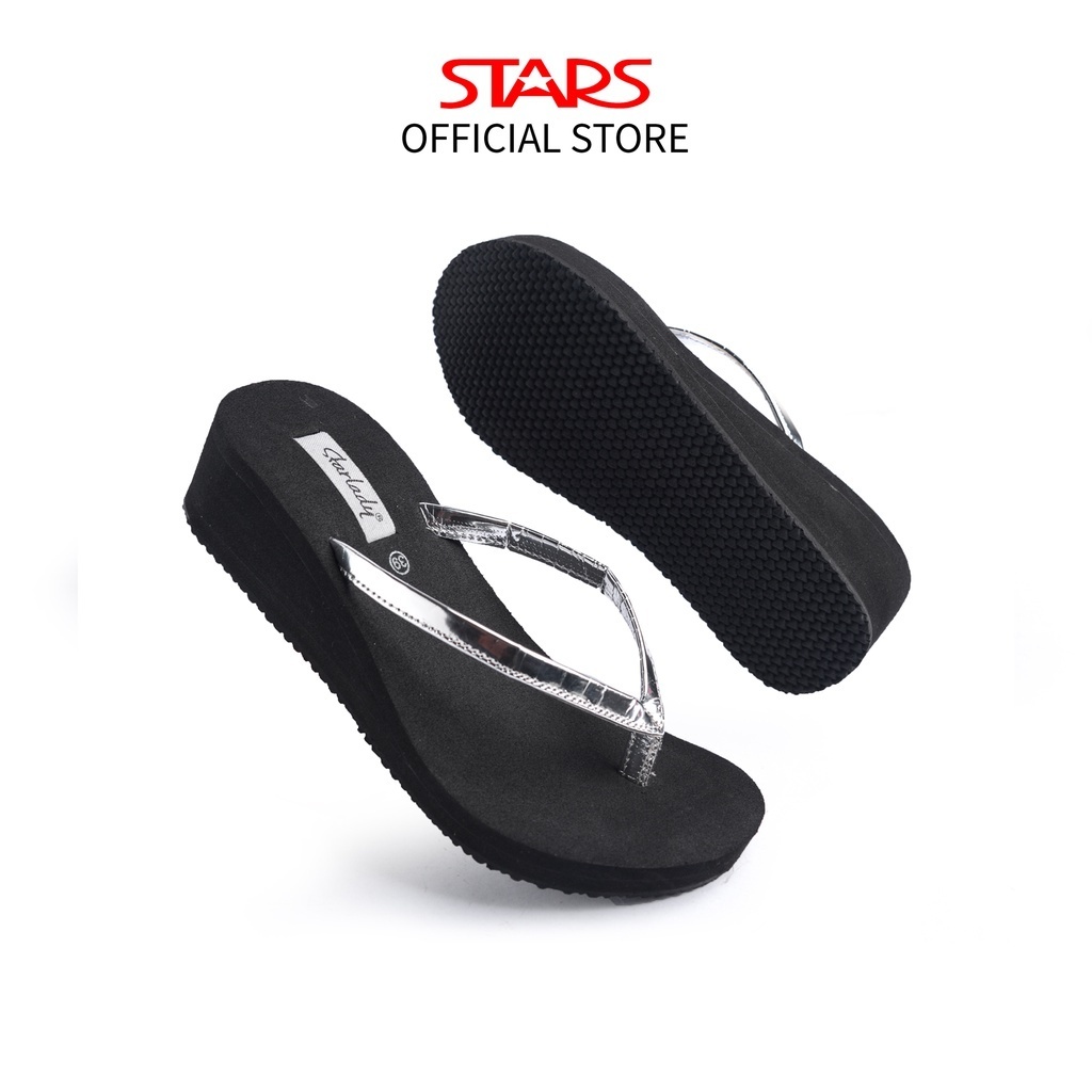 STARLADY Sandal Wanita Wedges Damara Pewter