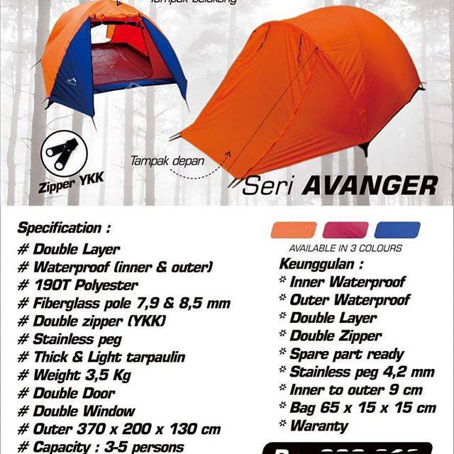 Tenda DOME CAMPING MALCONE AVANGER DOUBLE PINTU FRAME FIBER Jual Cepat Murah Bekas Rentalan Harga AM