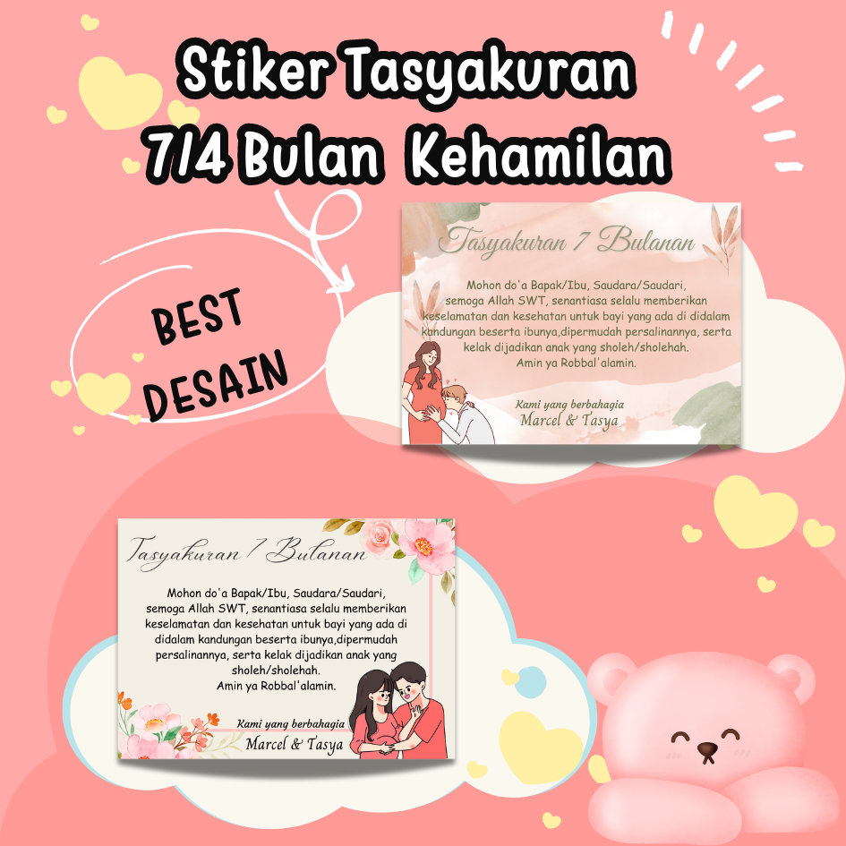 

P4/Stiker Tasyakuran kehamilan/tasyakuran 7/4bulan/kehamilan 7bulan/4bulan kehamilan