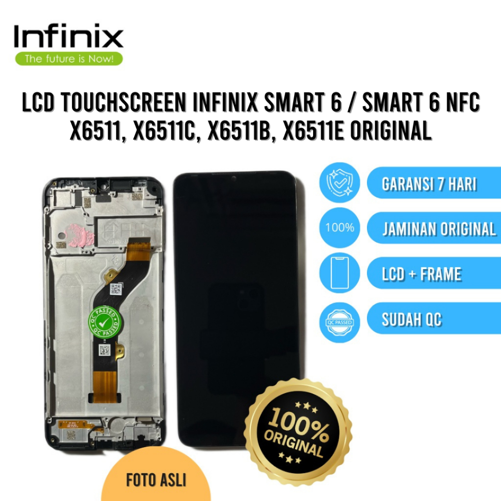 LCD TOUCHSCREEN INFINIX SMART 6 / SMART 6 NFC X6511 X6511B X6511C X6511E ORIGINAL
