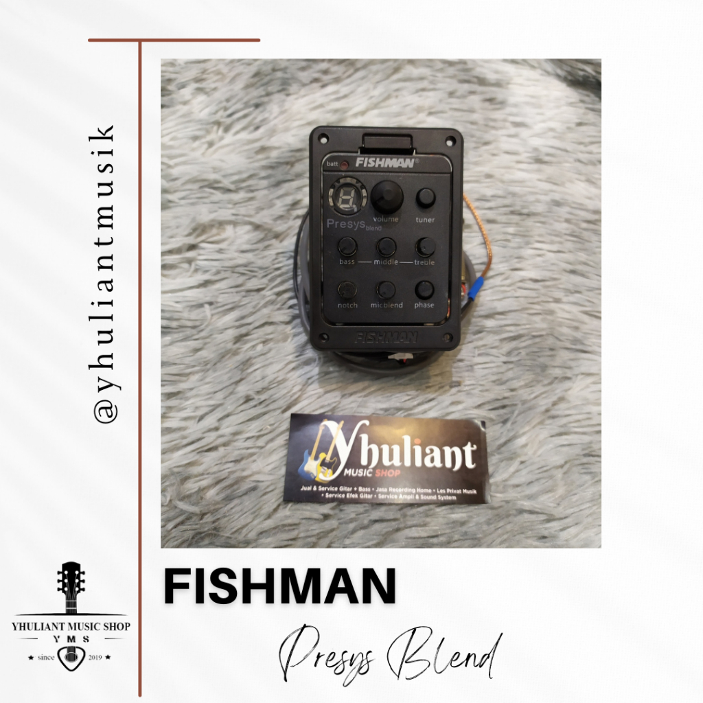 Preamp Fishman presys Blend ada fitur mic untuk akustik guitar