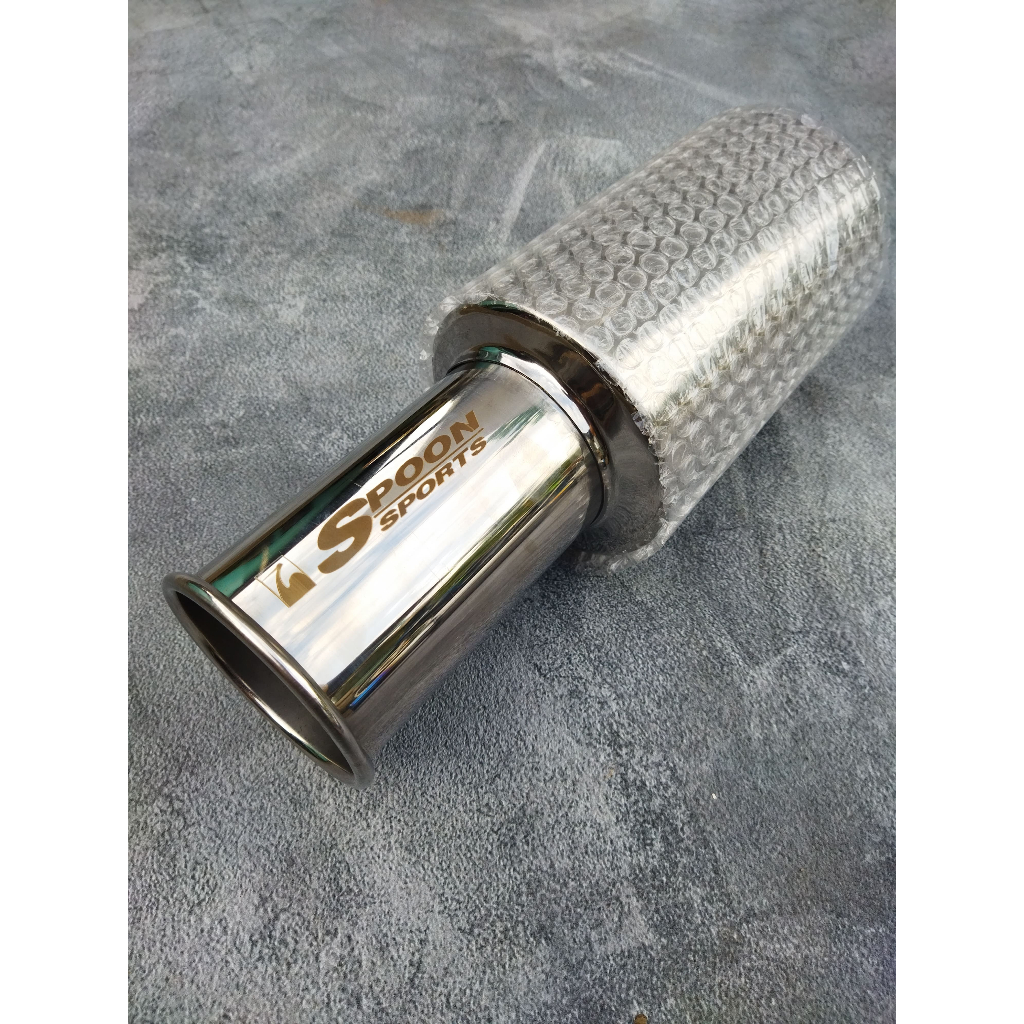 Knalpot Mobil Ngebas/Suara ngebas bulat/ngebas adem Spoon Sports