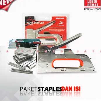 

Staples Tembak R23 Bonus isi 5pcs Gun Tacker Stapler Staples Perekat Powerfull YUKIDO ART K4F4
