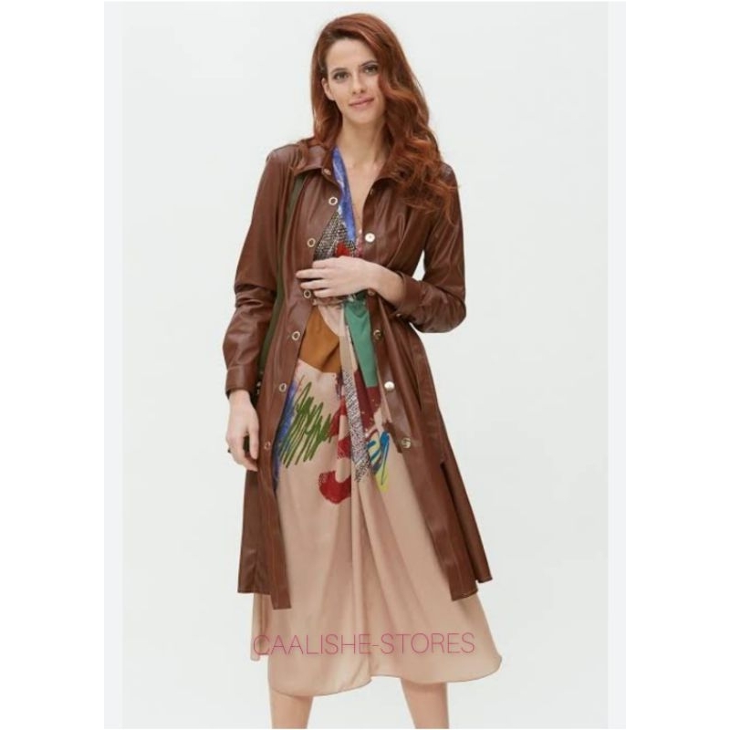 LEATHER JAKET KULIT LONG WOMEN/JAKET KULIT PANJANG WANITA