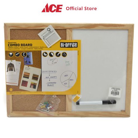 Ace BiSilque 4X3 cm Papan Kombinasi Pin Board Papan Display Soft Board Alat Presentasi Perlengkapan 