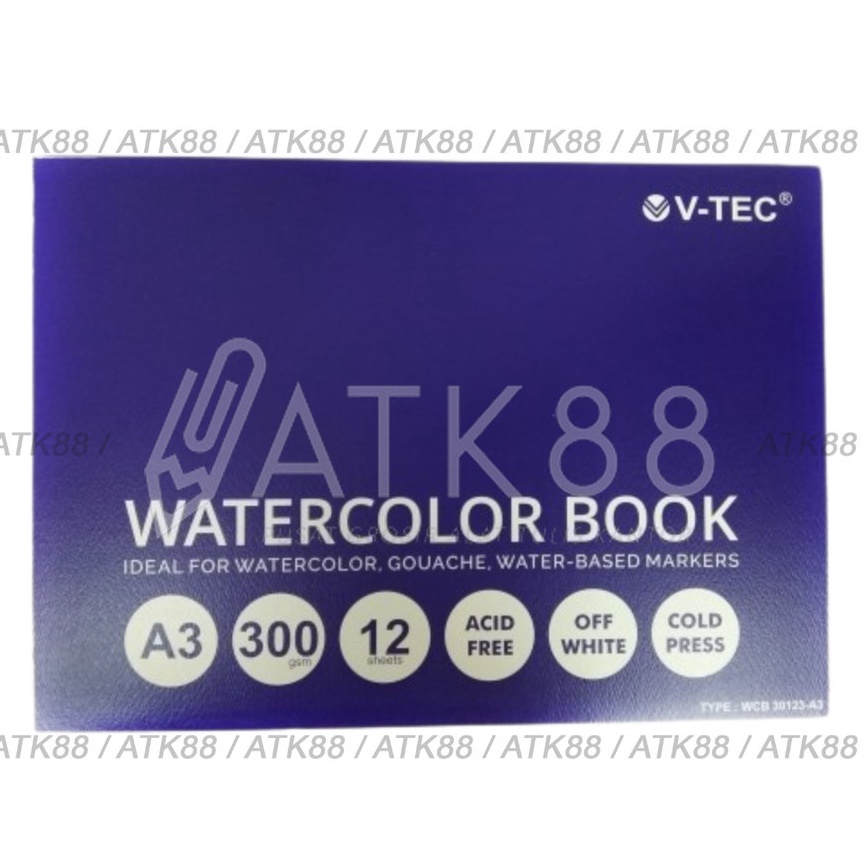 

VTec Watercolor Book A3 3 gsm ART W6S7