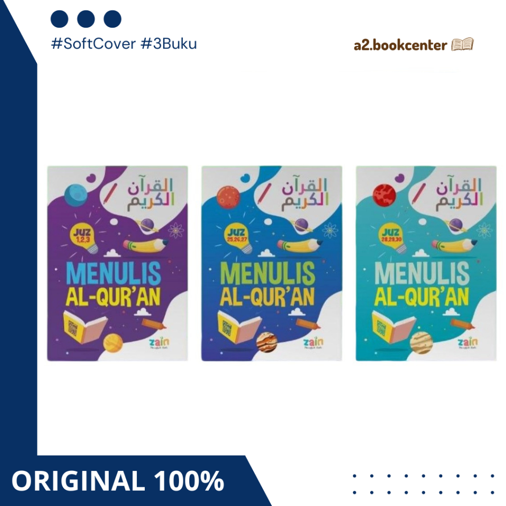 [ABC] Ready Paket Menulis Alquran For Kids Isi 3 Buku Free Buku Panduan Menulis Hijaiyah Zain Aqwam