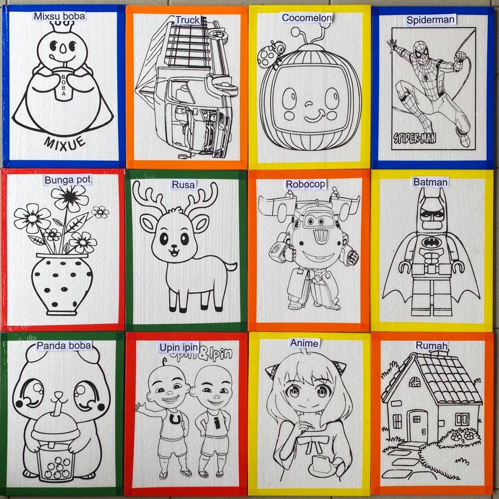 

Paket 1 styrofoam lukis ukuran 3x4 list lakban sterofoam gabus melukis mewarnai steropom termurah grosir gabus styrofoam lukis ART N9B5