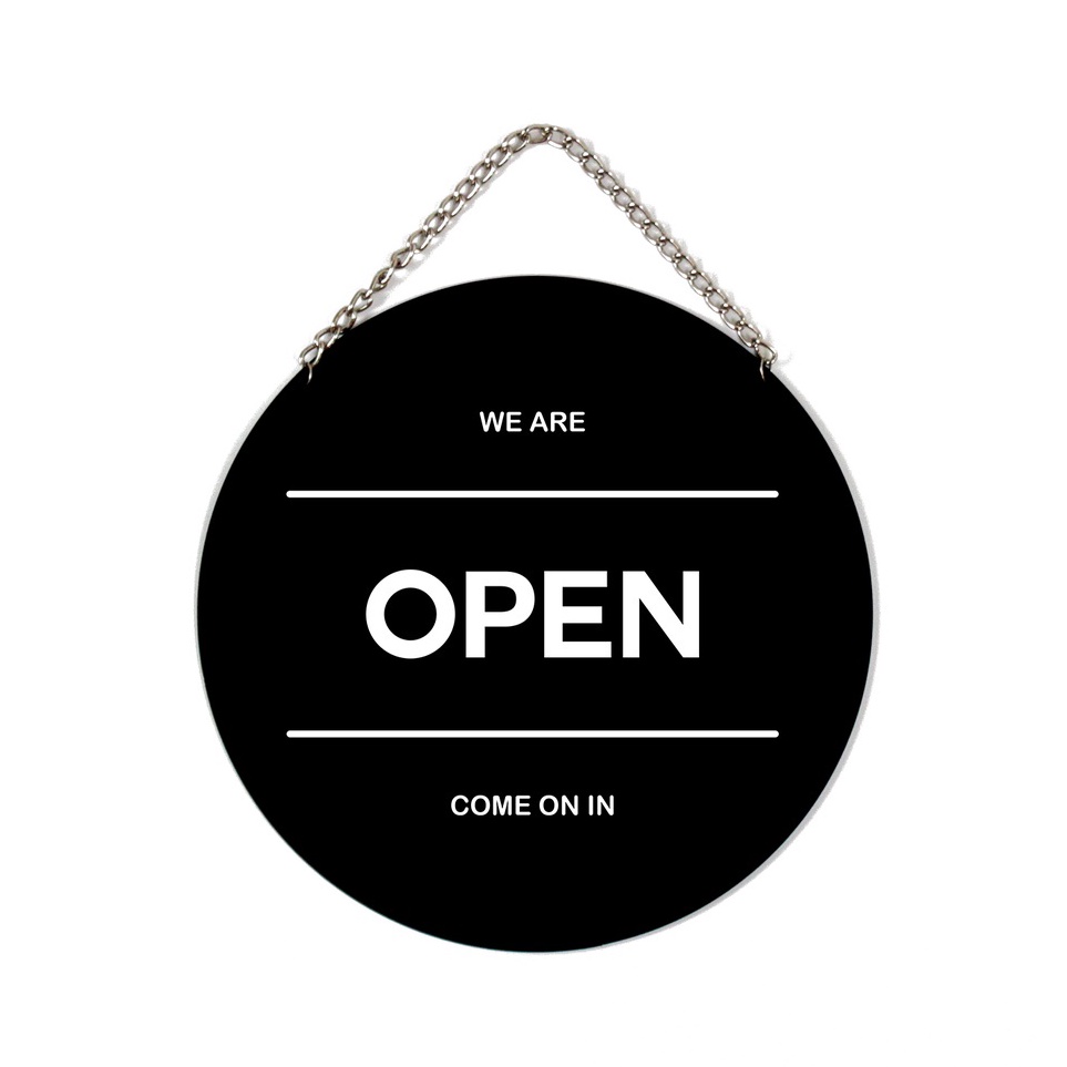 

signage open closed open close akrilik papan open closed Bulat 2 ART Y3L9