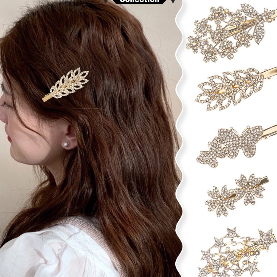 Unik Care - JEPIT RAMBUT MUTIARA CRYSTAL MODEL KOREA - AKSESORIS JEPITAN RAMBUT FASHION KOREA PEARL