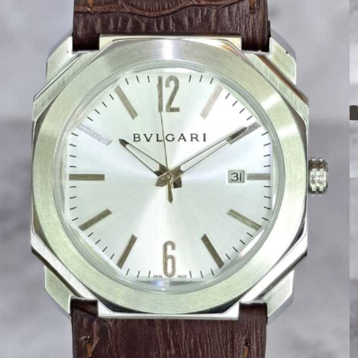 Bulgari Octo Finissimo Luxury Jam Tangan Pria Automatic Leather Croco