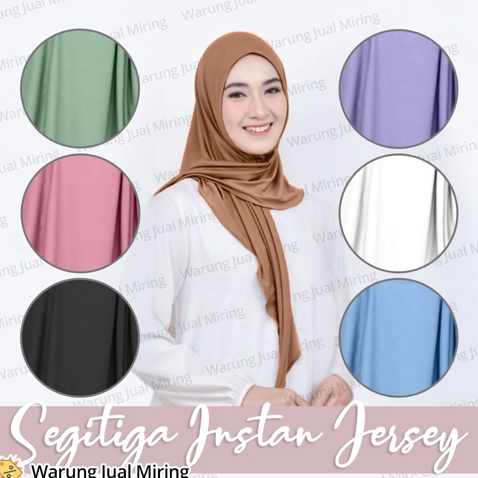 Segera Order  Hijab Segitiga Instan Jersey Dewasa Remaja Pashmina Kerudung Jilbab Pashtan Pastan Ber