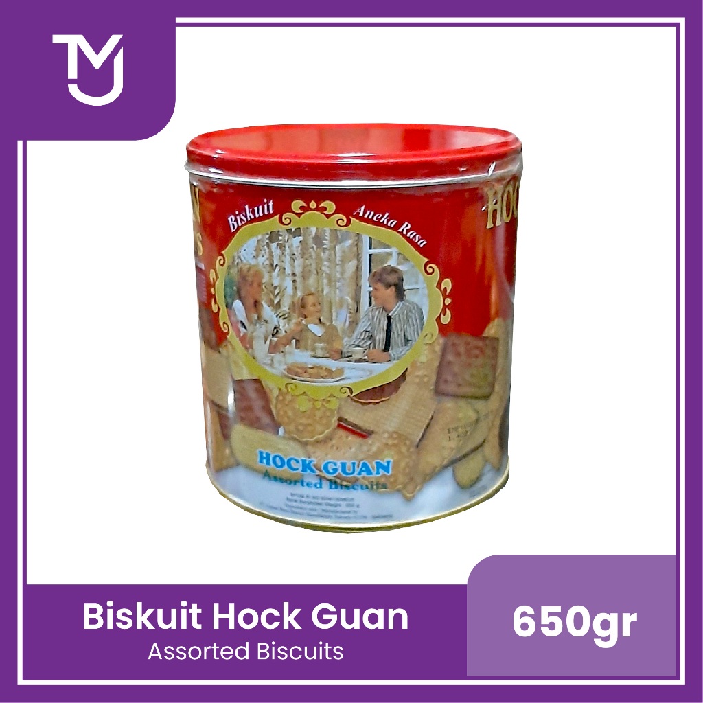 

UBM Hock Guan Assorted Biscuit 650gr -- Biskuit Aneka Rasa Kaleng bundar