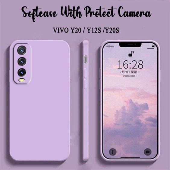 Softcase Macaron Polos For Vivo Y20 Y12S Y20S - Case HP Vivo Y20 Y12S Y20S - Casing HP Vivo Y20 Y12S