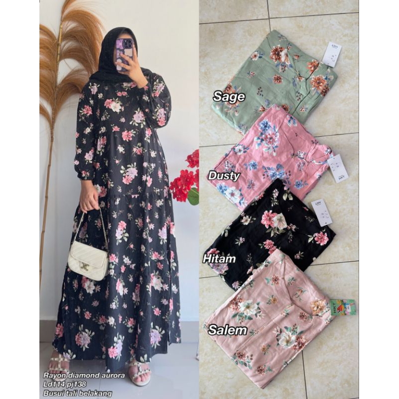 Gamis rayon diamond aurora 2917