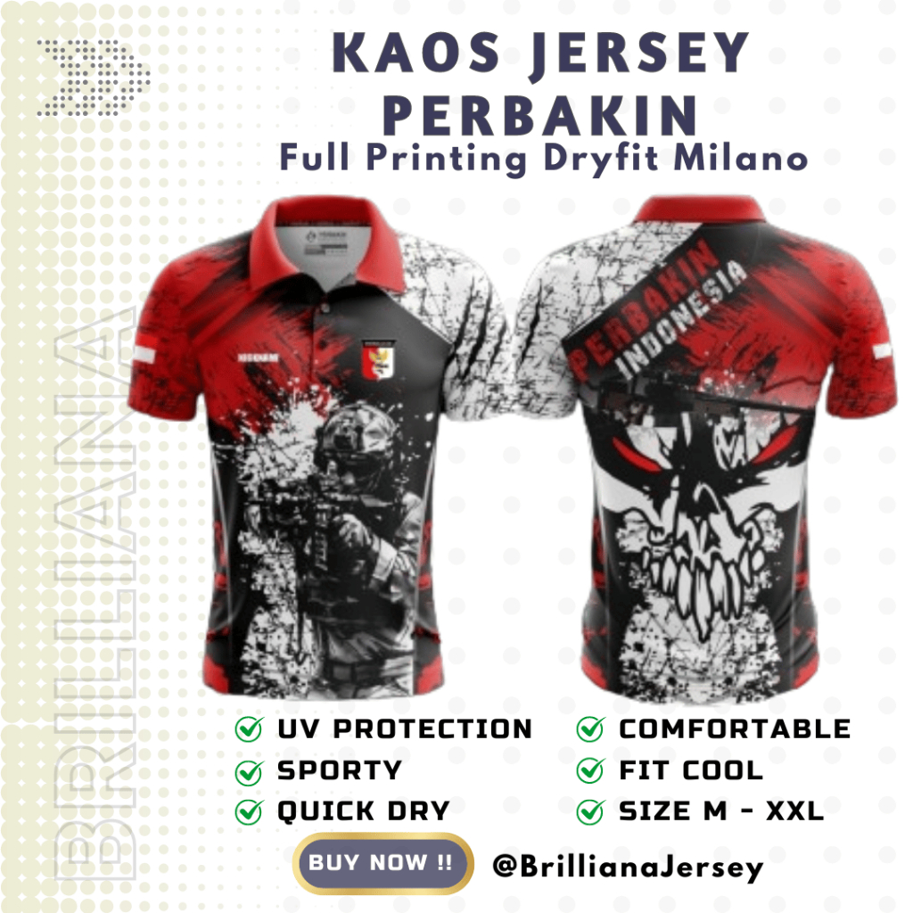 Kaos perbakin indonesia terbaru fullprinting
