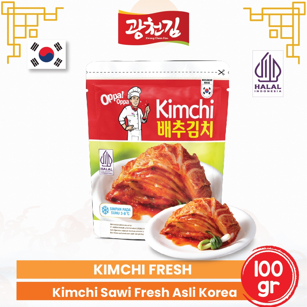 

KIMCHI Sawi Fresh / Kimchi Halal / Kimchi Korea 100G - Makanan Korea