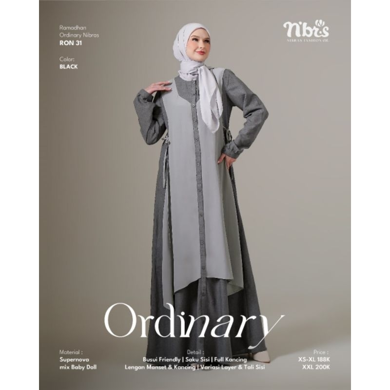 NIBRAS GAMIS RON 031 BLACK| BROWN TERBARU