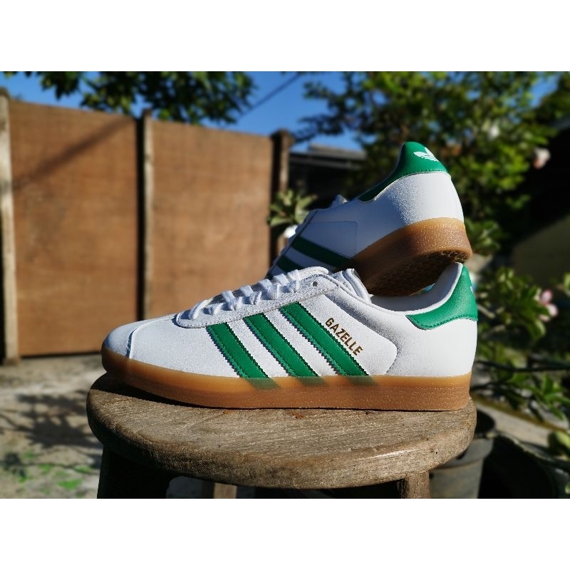 Adidas Gazelle white / green leather