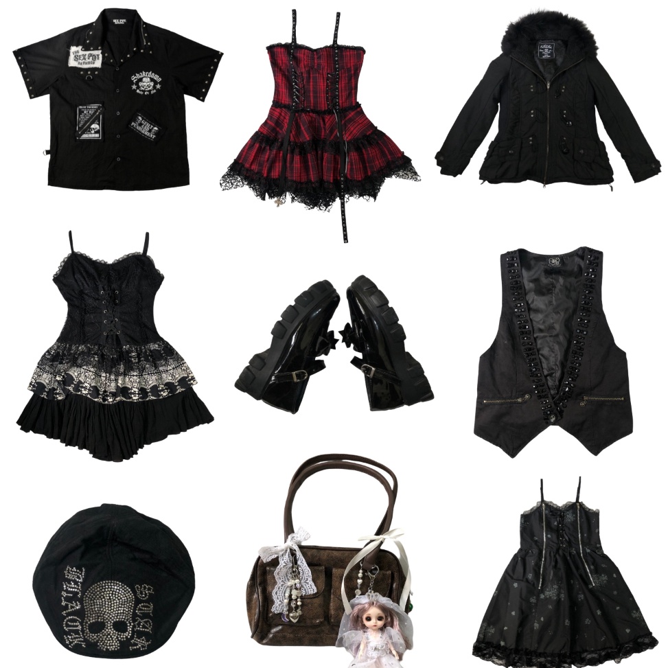 ART C49S  Available items SkylynStarz thrift reworked Y2K fairy grunge goth alt punk rock vkei haraj