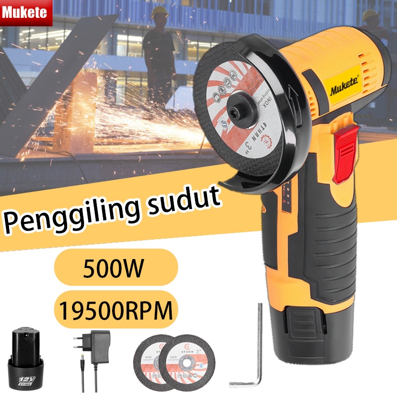 Mukete 500W 19500RPM gerinda cas gerinda murah gerenda listrik gerinda cordless  Brushless Gerinda A