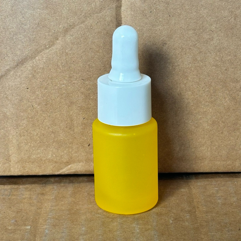BOTOL SERUM 15ml FROSTED KUNING TUTUP PUTIH