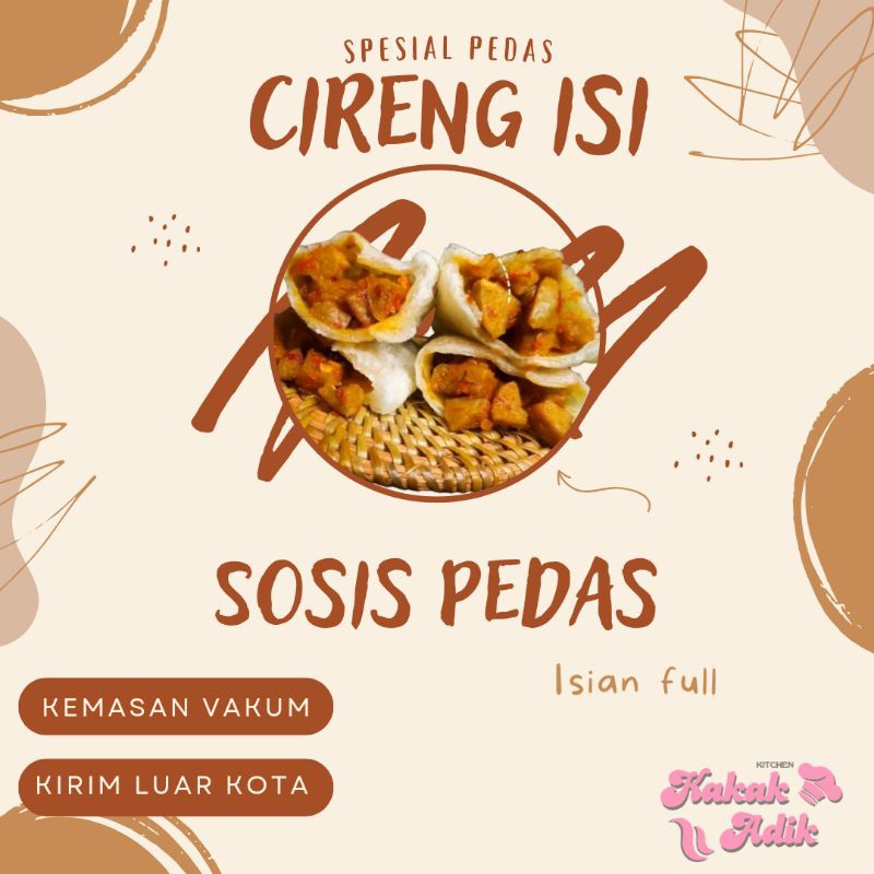 

Cireng Isi Sosis Pedas Isi 5 pcs Enak Lezat