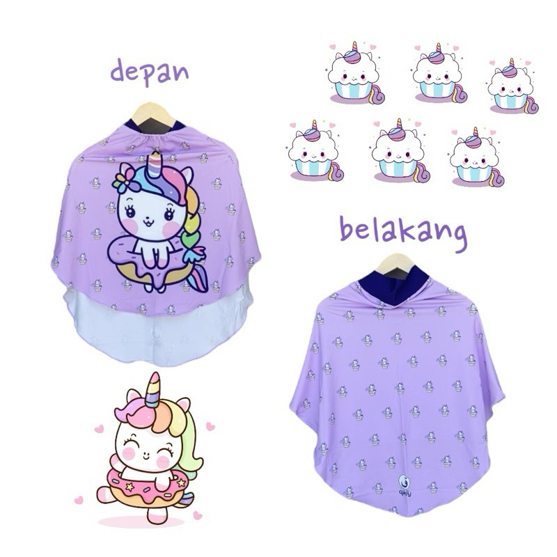 BERGO PRINTING INSTAN ANAK MOTIF UNICAKE / HIJAB INSTAN ANAK / HIJAB KARAKTER LUCU