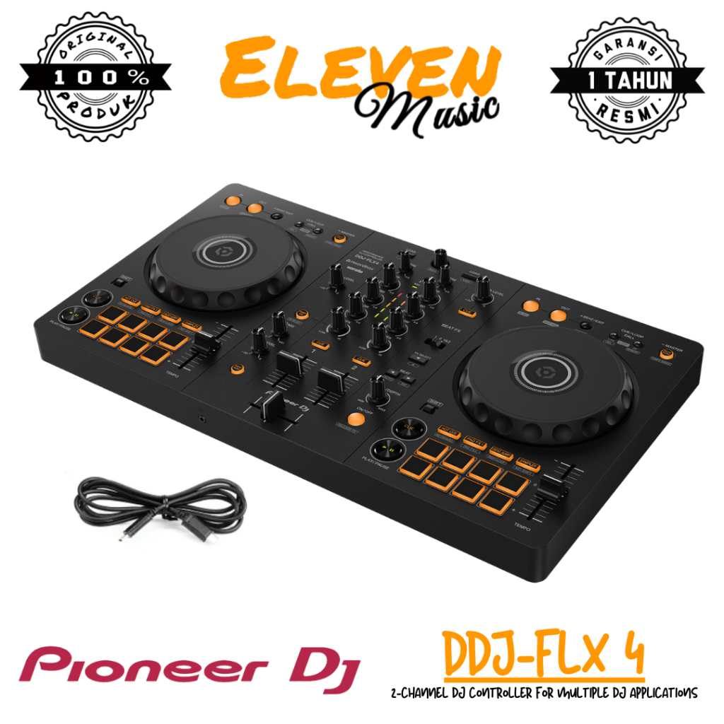 Pioneer DJ DDJ-Flx4 2 Channel DJ Controller for Multiple DJ Applications DDJ-FLX-4