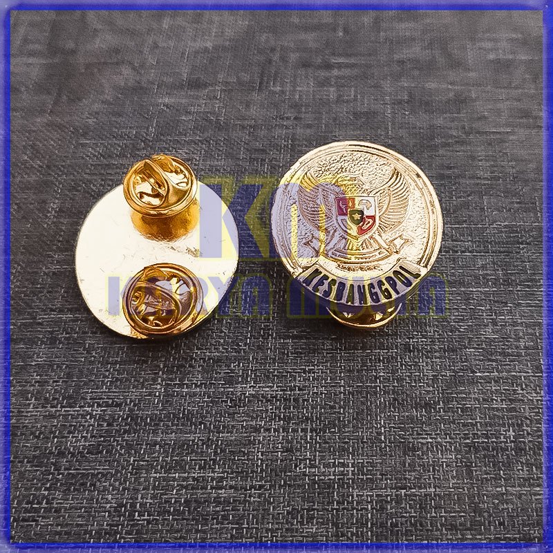 Pin Lencana Logo Garuda Kesbangpol Oval Pin Bross Kesbangpol Cor Peniti dan Rantai - Karya Mulya
