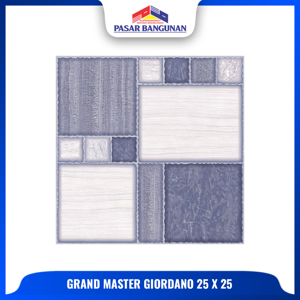 Keramik Lantai Grand Master Giordano Grey 25x25 Kw 1