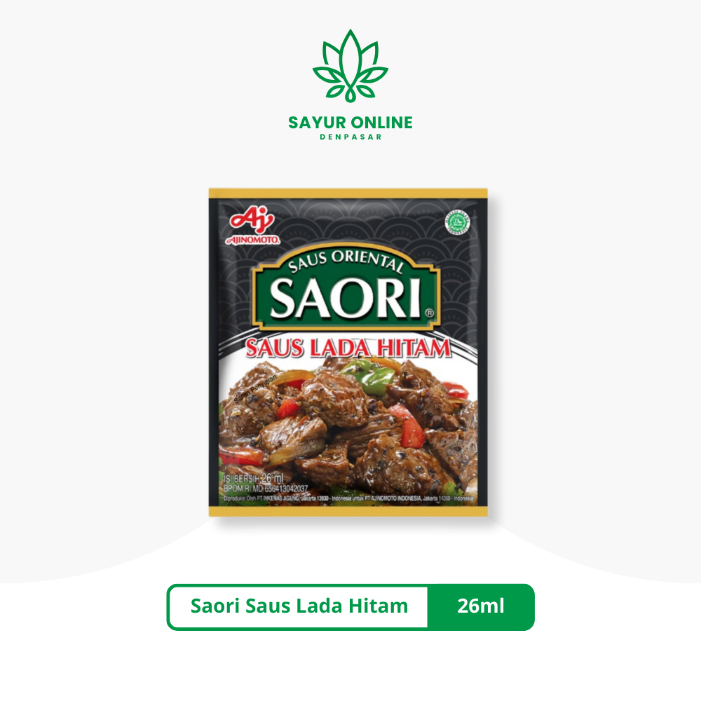 

Saori Saus Lada Hitam 26ml - Sayur Online Denpasar