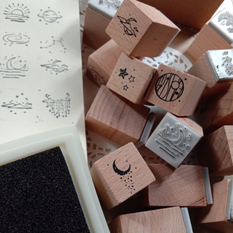 

khalishop - per pcs stempel kayu, wooden stamp, rubber stamp, stempel jurnal, stempel scrapbook, stempel karet, stempel journal, vintage stamp, stempel vintage, stempel deco, deco stamp, stempel aesthetic