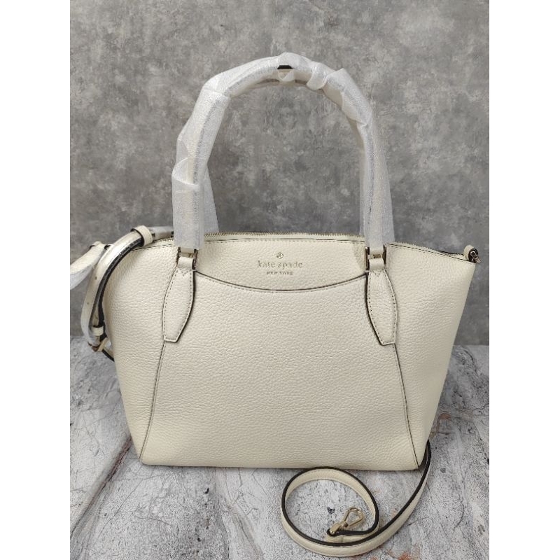 KS Monica Satchel Leather Butter Milk