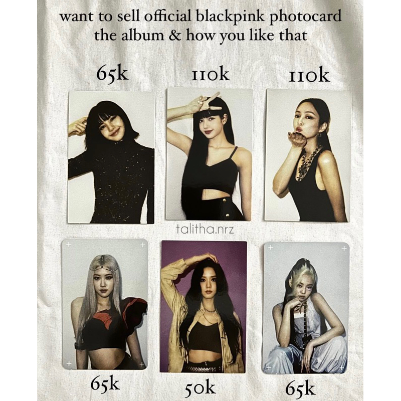 BLACKPINK OFFICIAL PHOTOCARD (THE ALBUM)