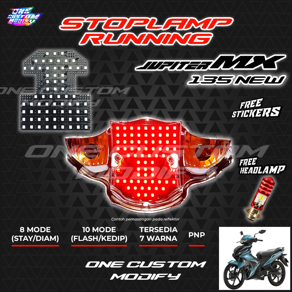 STOPLAMP RUNNING JUPITER MX 135 NEW LAMPU LED REM BELAKANG TAILIGHT MOTOR VARIASI ONE CUSTOM MODIFY