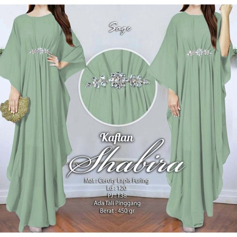 ART B59V Shabira kaftan Batwing  Kaftan Shabira One Size MXXL LD 12 DALAM ADA TALI