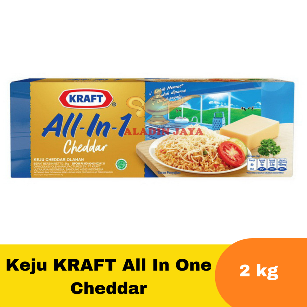 

Keju KRAFT All In One Cheddar ukuran 2 kg