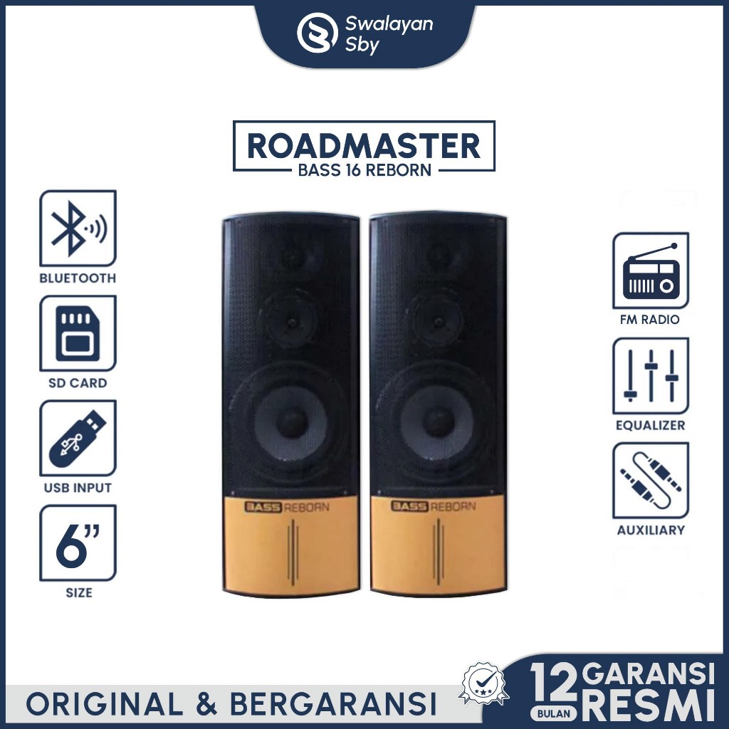 SPEAKER AKTIF ROADMASTER BLUETOOTH BASS 16 REBORN KARAOKE