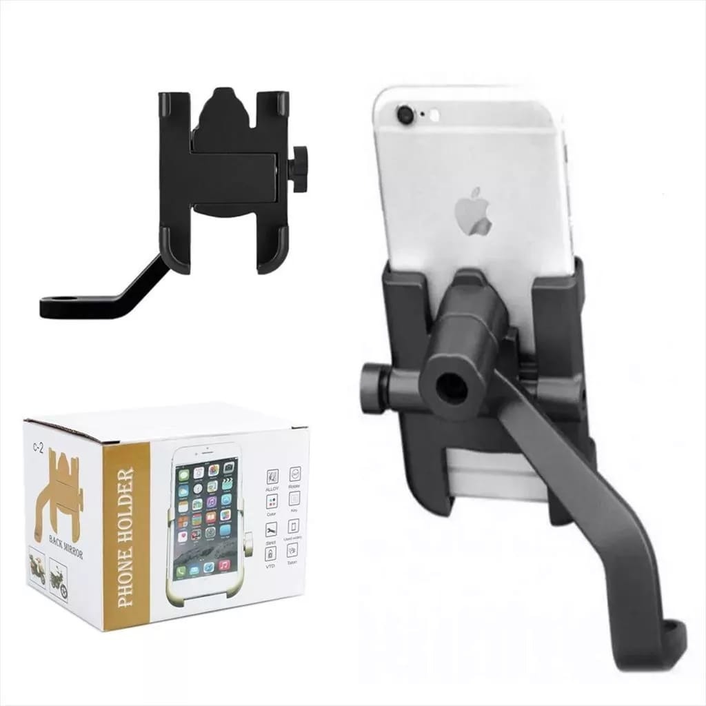 Holder HP Motor Besi Stang Full Besi / Holder Hp Spion Holder Motor